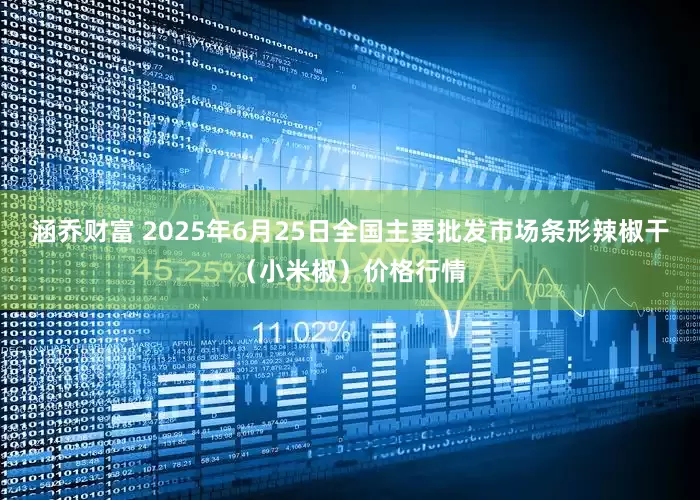 涵乔财富 2025年6月25日全国主要批发市场条形辣椒干（小米椒）价格行情