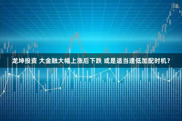 龙坤投资 大金融大幅上涨后下跌 或是适当逢低加配时机？