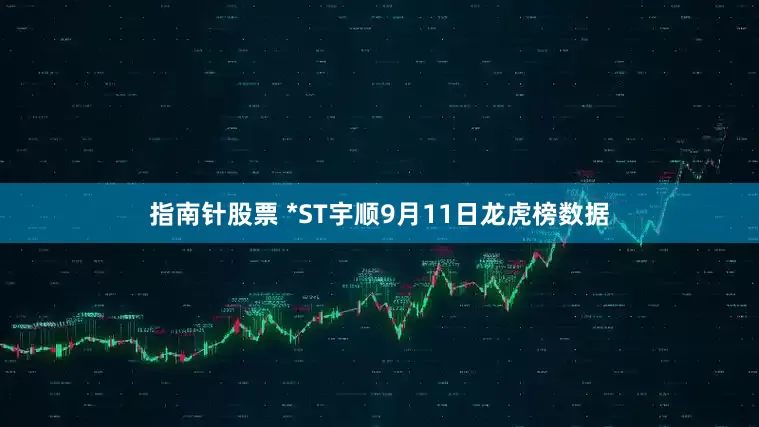指南针股票 *ST宇顺9月11日龙虎榜数据